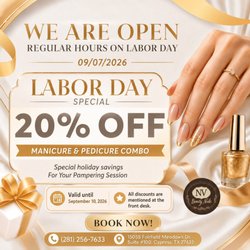 NV Beauty Nails - GET READY FOR LABOR DAY WITH SPECIAL SAVINGS! Labor Day is just around the corner, and we are excited to spend the holiday with