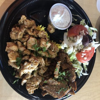 Sinbad's Grill - Chicken Shawarma Combo with side of spicy gyro meat - Mediterranean Near Me - Overland Park, Kansas