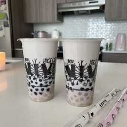ViVi Bubble Tea - Taro milk tea with pearls and yogurt popping boba