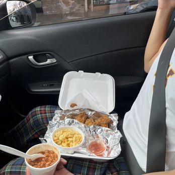 BB's Cafe - 5 piece, Mac and cheese, baked beans and hush puppies. Hot sauce. - Soul Food Near Me - Covina, California BB's Cafe - 5 piece, Mac and cheese, baked beans and hush puppies. Hot sauce. - Soul Food Near Me - Covina, California