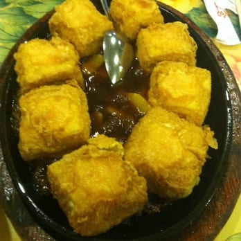 Din Ho Chinese BBQ - Sizzling bean curd w/ (shrimp) - Barbeque Near Me - Austin, Texas Din Ho Chinese BBQ - Sizzling bean curd w/ (shrimp) - Barbeque Near Me - Austin, Texas