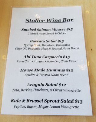 Menu photo 2 Stoller Wine Bar - Bend Bend, OR Menu photo 2 Stoller Wine Bar - Bend Bend, OR