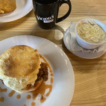 Vicious Biscuit - The Fat Boy biscuit and grits with cheese - Breakfast & Brunch Near Me - Charlotte, North Carolina Vicious Biscuit - The Fat Boy biscuit and grits with cheese - Breakfast & Brunch Near Me - Charlotte, North Carolina