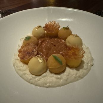 Ardor - Rice pudding with mango and macadamia sorbets and a crunchy thing. - New American Near Me - West Hollywood, California Ardor - Rice pudding with mango and macadamia sorbets and a crunchy thing. - New American Near Me - West Hollywood, California