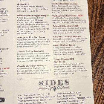 T-BONES Great American Eatery - Sandwich and sides portion of the menu - American Near Me - Laconia, New Hampshire T-BONES Great American Eatery - Sandwich and sides portion of the menu - American Near Me - Laconia, New Hampshire