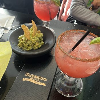 El Jacalito Grill - Guava mezcal margarita  Guacamole and chips - Mexican Near Me - Big Bear Lake, California