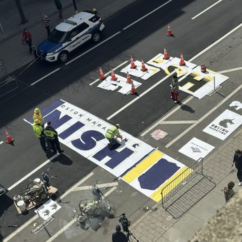 The Charlesmark Hotel - Boston Marathon finish line from hotel window - Hotels Near Me - Boston, Massachusetts