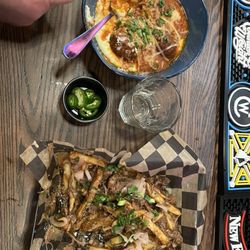 The Crooked Goat Kitchen and Bar - Trashed fries and meatballs