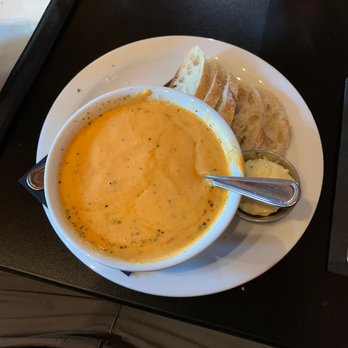 The Alchemy Lounge - Lobster bisque with bread. - Lounges Near Me - Cannon Beach, Oregon
