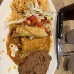 Build your own combo. Pork tamale and chicken flauta Build your own combo. Pork tamale and chicken flauta