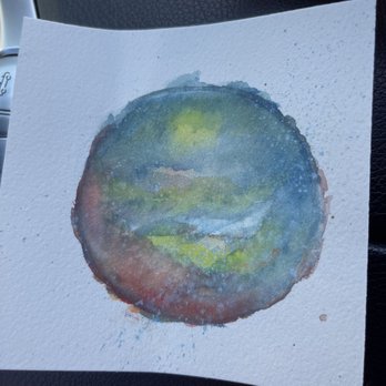 Creative Cacao Ceremony - My painting my inspired by my cool attitude and fiery personality - Reiki Near Me