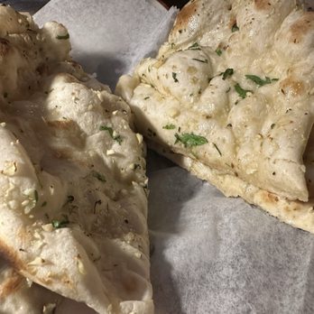 Manzil Fine Indian Dining - Garlic naan - Indian Near Me - Gainesville, Florida