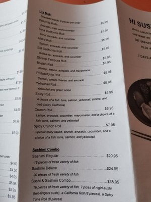Menu photo 1 Hi Sushi Cheyenne, WY