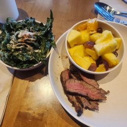 Steak* Kale Salad Fresh Fruit