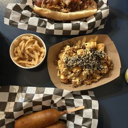 Corn Dogs and Loaded Tater Tots