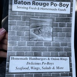 Baton Rouge Poboy - Menu front