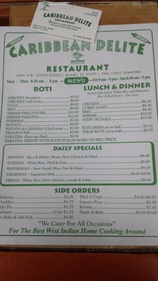 Menu photo 4 Caribbean Delite Restaurant Palmetto Bay, FL Menu photo 4 Caribbean Delite Restaurant Palmetto Bay, FL