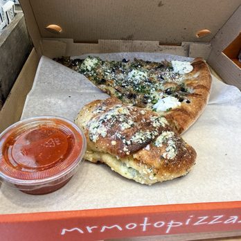 Mr Moto Pizza - The Square - Shroomster and Stuffed garlic knot!! Yum! - Pizza Near Me - Irvine, California Mr Moto Pizza - The Square - Shroomster and Stuffed garlic knot!! Yum! - Pizza Near Me - Irvine, California
