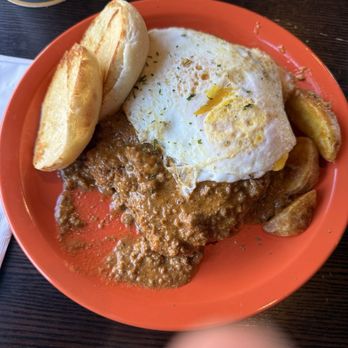 The Local 907 - Chicken fried steak with chorizo sausage gravy - Pubs Near Me - Renton, Washington The Local 907 - Chicken fried steak with chorizo sausage gravy - Pubs Near Me - Renton, Washington