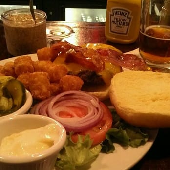 Southside 815 - Burger with fried green tomatoes. A must try!! - Southern Near Me - Alexandria, Virginia
