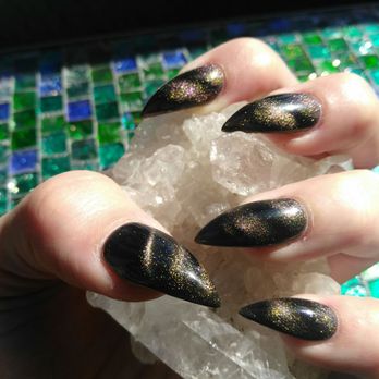 Nailand - Stillettos with Cat Eye polish by Peter!  3 - Nail Salons Near Me - Henderson, Nevada