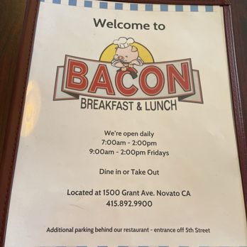 Bacon - Breakfast & Brunch Near Me - Novato, California Bacon - Breakfast & Brunch Near Me - Novato, California
