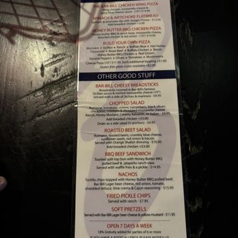 Bar-Bill North - Menu - Chicken Wings Near Me - Clarence, New York