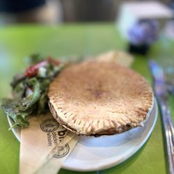 Neat Bird - Lunch chicken pot pie.  My wife and 18 yo daughter shared it and it was perfect.