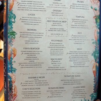Sexy Fish Miami - Menu - Seafood Near Me - Miami, Florida