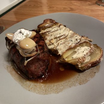 Limewood Bar & Restaurant - Delicious Center Cut Ribeye Steak and Scallop Potatoes - New American Near Me - Berkeley, California