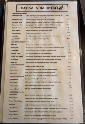 Menu photo 3 Batika India Bistro Novato, CA Menu photo 3 Batika India Bistro Novato, CA