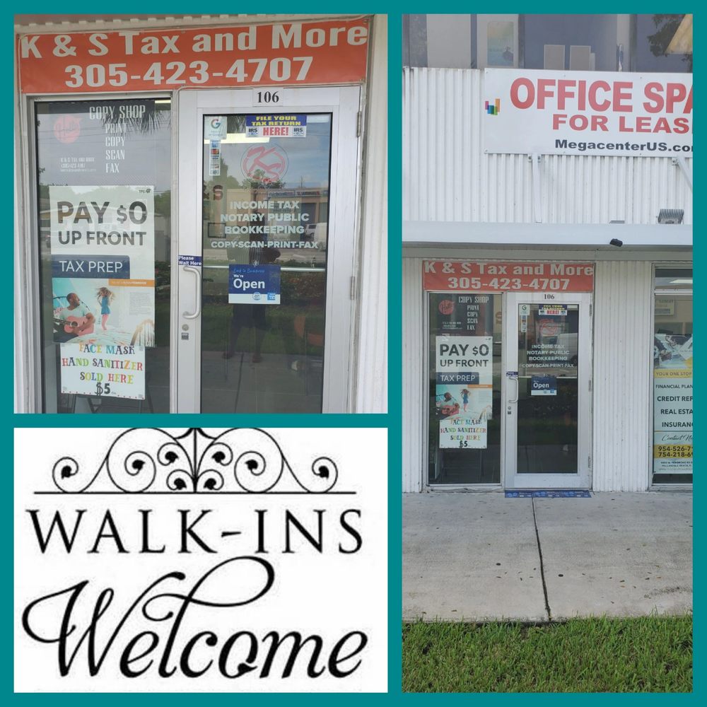 K & S TAX AND MORE 1000 W Pembroke Rd, Hallandale Beach, Florida