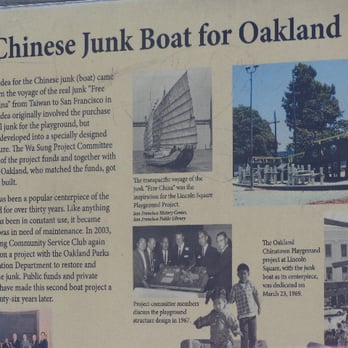 Lincoln Square Recreation Center - A history of the Wa Sung Junk Boat (it's part of the most popular playground here). - Playgrounds Near Me - Oakland, California Lincoln Square Recreation Center - A history of the Wa Sung Junk Boat (it's part of the most popular playground here). - Playgrounds Near Me - Oakland, California