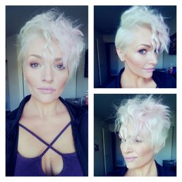 My cut/color. I added in the pink conditioner the next morning in the shower. My cut/color. I added in the pink conditioner the next morning in the shower.