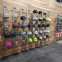 Bike Mart - Variety of helmets and shoes.