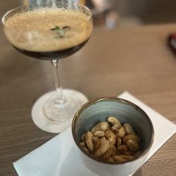 Hemingway bar - Chicken cashew and espresso martini.