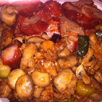 Hong Kong Express - BBQ Pork and Mushroom Chicken - Chinese Near Me - Orange, California Hong Kong Express - BBQ Pork and Mushroom Chicken - Chinese Near Me - Orange, California