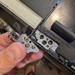 ACE Rescue Computer Solutions - Seeing more and more hinge damage lately. Laptops are NOT designed to have things closed inside them. We can help!