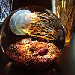 Satava Art Glass - Encased jelly fish