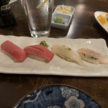 Goshi Japanese Restaurant - Medium fatty tuna, halibut, seared halibut fin (engawa) - Sushi Bars Near Me - Paso Robles, California