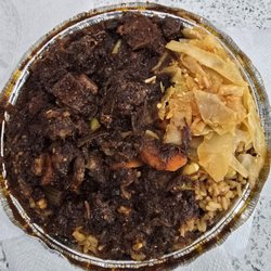 Uncle Don’s Kitchen - It's been a minute since I had this~ Oxtail platter (md sz.) with rice & peas and steam vegetables