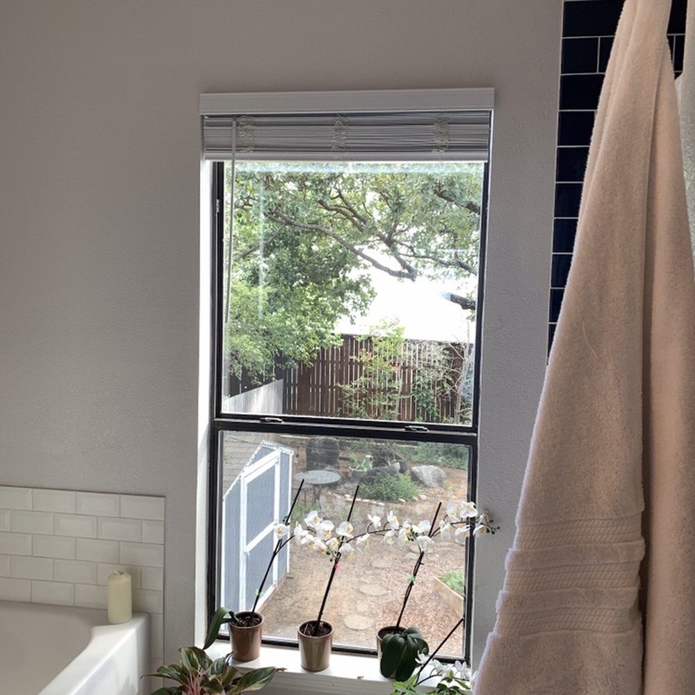 DFW Quick Glass - This is the new master bathroom window installed - Glass & Mirrors Near Me DFW Quick Glass - This is the new master bathroom window installed - Glass & Mirrors Near Me