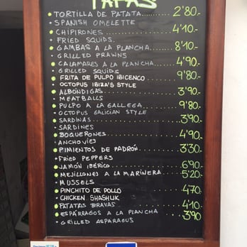 La Caracola - The Tapas Menu... - Mediterranean Near Me - Ibiza, PM