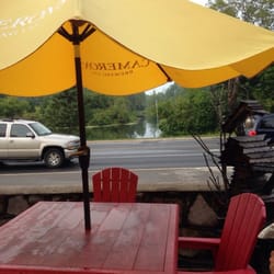 The Riverside - Patio with view of river across street. Pretty nice spot to grab