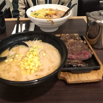Ajisen Ramen - Spicy pork miso ($11.99) and steak teppanyaki ramen ($14.99) - Ramen Near Me - Toronto, Ontario Ajisen Ramen - Spicy pork miso ($11.99) and steak teppanyaki ramen ($14.99) - Ramen Near Me - Toronto, Ontario