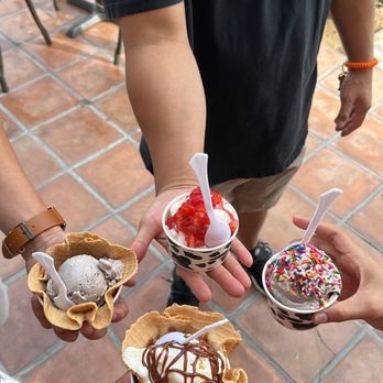 Nitroinfusions - Salted Caramel, Cookies & Crème x2 (plain & sprinkles), strawberry cheesecake - Ice Cream & Frozen Yogurt Near Me - La Quinta, California