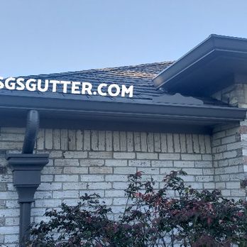 Superior Gutter Systems - 6" K Style Gutter with 4" Round Downspouts and Collection Boxes,  also custom splash shields - Gutter Services Near Me - Garland, Texas