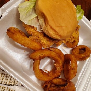 Takathemoke - The breaded tenderloin and a side of onion rings - New American Near Me - Milroy, Indiana Takathemoke - The breaded tenderloin and a side of onion rings - New American Near Me - Milroy, Indiana