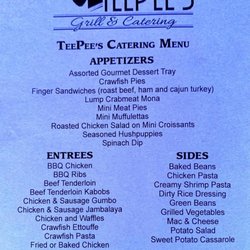 Tee Pee's - Menu