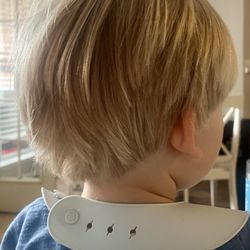 Son's butchered haircut.